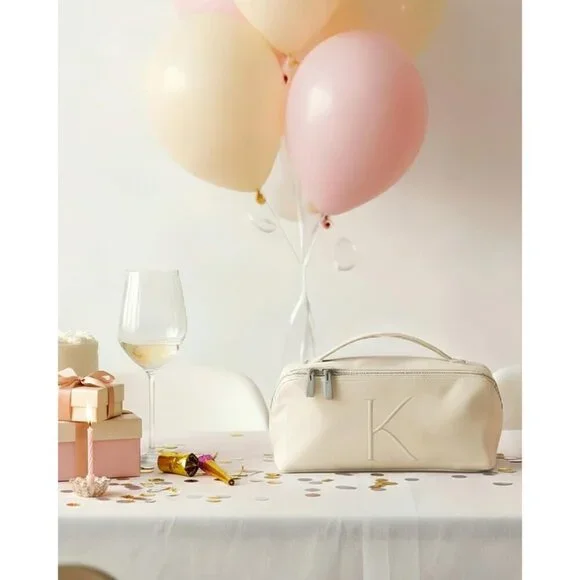 Women AR-Beige-K Large Capacity Cosmetic Travel Makeup Waterproof Portable Bag - Picture 2 of 7